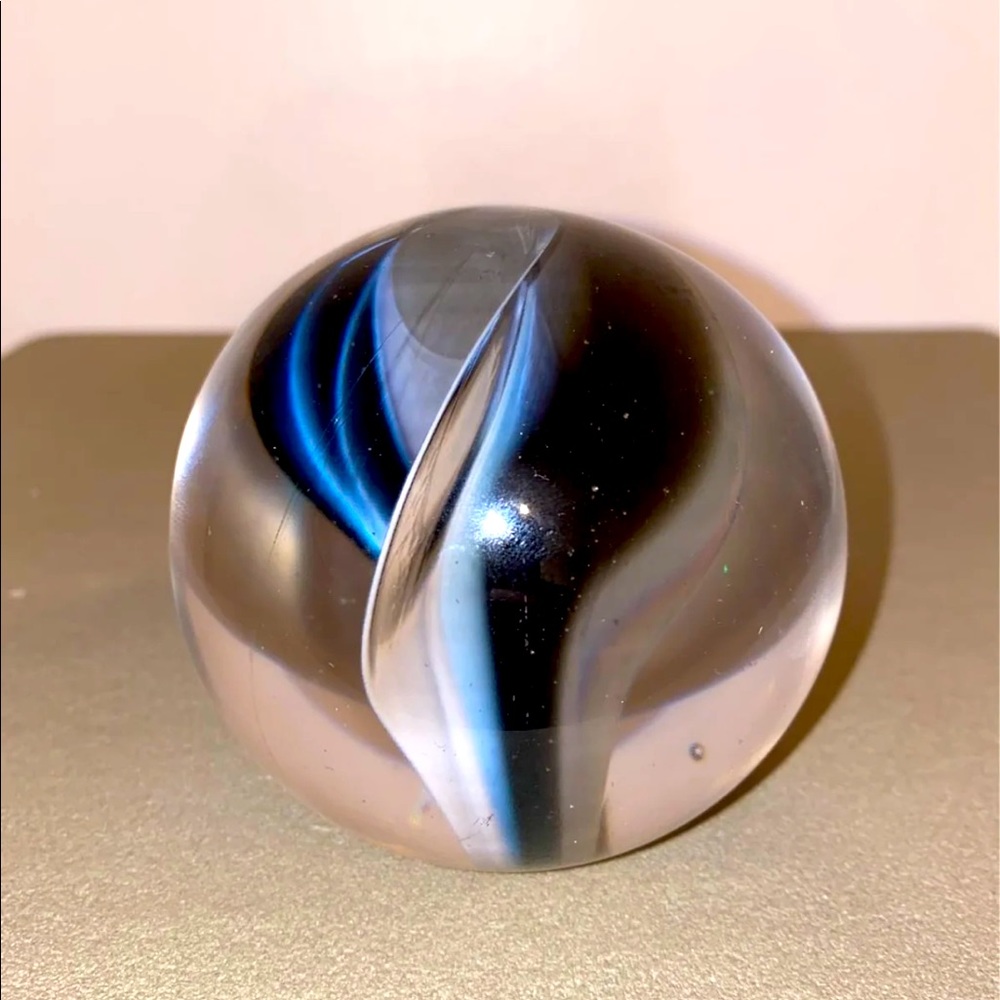 Vintage Glass Art Paperweight